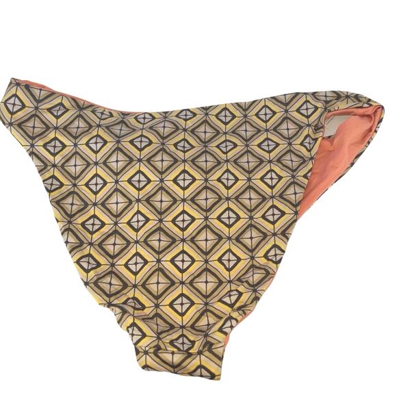 La Perla Studio Geometric Orange Tan Reversible Bikini Swim Bottom 6 - Picture 5 of 9